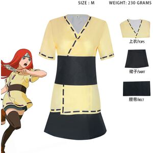 Unbranded (Medium) Red-Haired Kunoichi Costume Uzumaki-style Ninja Dress with Long Wig, An Unbranded (Medium) Red-Haired Kunoichi Costume Uzumaki-style Ninja Dress with Long Wig, An