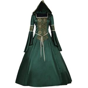 Unbranded (3X-Large) Women's Medieval Hooded Fancy Dress Victorian Costume Unbranded (3X-Large) Women's Medieval Hooded Fancy Dress Victorian Costume