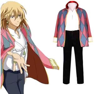 Unbranded (X-Large) Wizard Howl Cosplay Costume - Steampunk Blue Cape Outfit with Silver A Unbranded (X-Large) Wizard Howl Cosplay Costume - Steampunk Blue Cape Outfit with Silver A