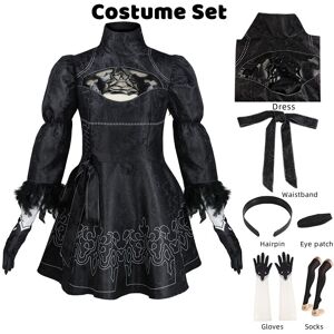 TOPSRJYL (2B Costume, S) Anime Nier Automata Cosplay 9S Yorha 2B Cosplay Suit Male Women TOPSRJYL (2B Costume, S) Anime Nier Automata Cosplay 9S Yorha 2B Cosplay Suit Male Women