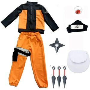 TOPSRJYL (B, M) Hot Kids Naruto Cosplay Boys Girls Uzumaki Jacket Pants Headband Wig prop TOPSRJYL (B, M) Hot Kids Naruto Cosplay Boys Girls Uzumaki Jacket Pants Headband Wig prop