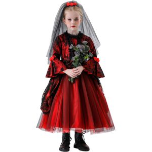 Unbranded (130cm) Girls' Halloween Costume – Ghost Bride, Witch & Vampire Princess Dress f Unbranded (130cm) Girls' Halloween Costume – Ghost Bride, Witch & Vampire Princess Dress f