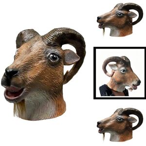 Unbranded Goat Head Funny Latex Mask Animal Headgear For Halloween Costumes And Parties Unbranded Goat Head Funny Latex Mask Animal Headgear For Halloween Costumes And Parties