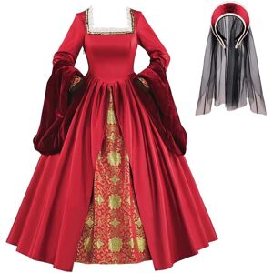 Unbranded (Red, XXL) Anne Boleyn Dress Tudor Queen Cosplay Costume Renaissance Dress Eliza Unbranded (Red, XXL) Anne Boleyn Dress Tudor Queen Cosplay Costume Renaissance Dress Eliza