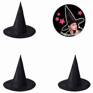 Unbranded (As show, One size) 3 Pcs Halloween Hat Black Oxford Cloth Wizard Hat Makeup Cos Unbranded (As show, One size) 3 Pcs Halloween Hat Black Oxford Cloth Wizard Hat Makeup Cos