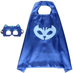 Unbranded (Blue Cape+Mask, 70*70cm/27.56*27.56in) Noblekids Mask Pj Costume Catboy Owlette Unbranded (Blue Cape+Mask, 70*70cm/27.56*27.56in) Noblekids Mask Pj Costume Catboy Owlette