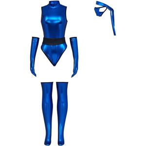 Unbranded (S) Mortal MK Kitana Cosplay Costume Female Sexy Blue Jumpsuit Kombat Suit with Unbranded (S) Mortal MK Kitana Cosplay Costume Female Sexy Blue Jumpsuit Kombat Suit with