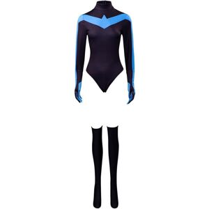 Unbranded (XXXL) Black & Blue Superhero Cosplay Costume Bodysuit Jumpsuit Halloween Costum Unbranded (XXXL) Black & Blue Superhero Cosplay Costume Bodysuit Jumpsuit Halloween Costum