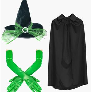 Unbranded (3pcs) Adult Witch Halloween Cosplay Costume With Hat Gloves Cloak Party Perform Unbranded (3pcs) Adult Witch Halloween Cosplay Costume With Hat Gloves Cloak Party Perform