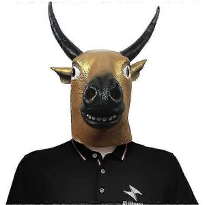 Kikidex (Yellow, One size) Cow Mask Deluxe Latex Farm Animal Head Adult Halloween Costum Kikidex (Yellow, One size) Cow Mask Deluxe Latex Farm Animal Head Adult Halloween Costum
