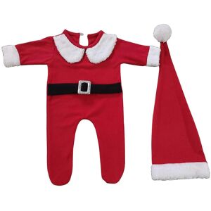 Unbranded (As show, One size) 0-1Month Baby Photo Outfit Christmas Jumpsuit Santa Hat Newb Unbranded (As show, One size) 0-1Month Baby Photo Outfit Christmas Jumpsuit Santa Hat Newb