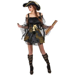 Rubies (S) Black and gold pirate costume for women Rubies (S) Black and gold pirate costume for women