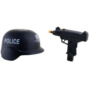 Rubies Plastic camouflage green helmet and submachine gun kit Rubies Plastic camouflage green helmet and submachine gun kit