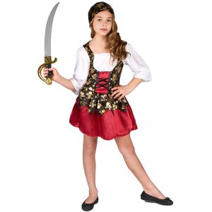 Rubies (M 7-9 years (120-130 cm)) Pirate costume with gold patterns for girls Rubies (M 7-9 years (120-130 cm)) Pirate costume with gold patterns for girls