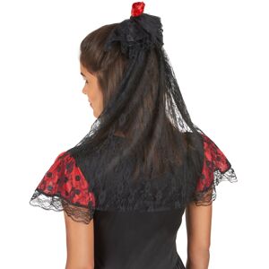 Rubies Veil with red Spanish rose for women Rubies Veil with red Spanish rose for women