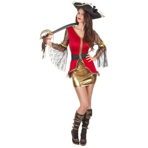 Rubies Red and gold pirate costume for women Rubies Red and gold pirate costume for women