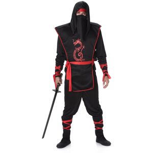 Rubies (XL) Black and red ninja costume for men Rubies (XL) Black and red ninja costume for men