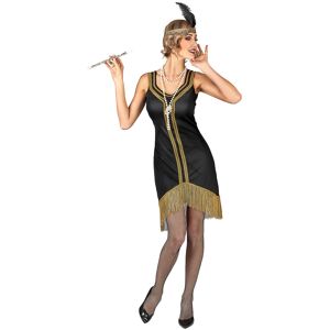 Rubies (XXL) Black and gold Charleston costume with fringes for women Rubies (XXL) Black and gold Charleston costume with fringes for women