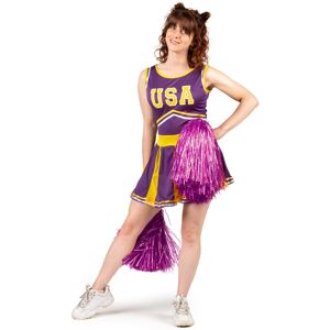Rubies (M (38-40)) Purple and yellow USA cheerleader costume for women Rubies (M (38-40)) Purple and yellow USA cheerleader costume for women