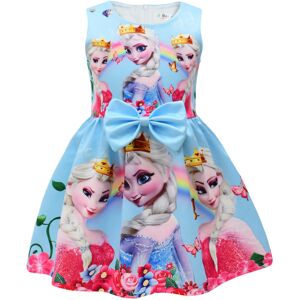 Unbranded (Style B, 110 CM) Frozen Cartoon Elsa Girl Princess Dress With Butterfly Bow For Unbranded (Style B, 110 CM) Frozen Cartoon Elsa Girl Princess Dress With Butterfly Bow For