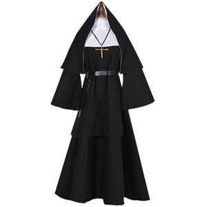 Unbranded (Black, 3XL) Valak The Nun Costume The Conjuring 2 Halloween Cosplay Fancy Horro Unbranded (Black, 3XL) Valak The Nun Costume The Conjuring 2 Halloween Cosplay Fancy Horro