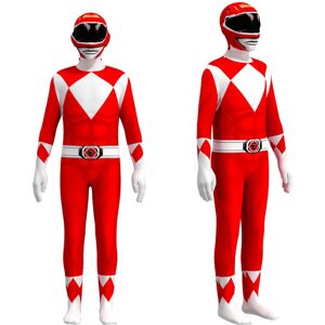 Unbranded (Red, 150) Power Rangers Costume Kids Adult Cosplay Fancy Party Dress Jumpsuit Unbranded (Red, 150) Power Rangers Costume Kids Adult Cosplay Fancy Party Dress Jumpsuit