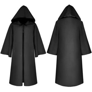 Unbranded (Black, Kids 125-135cm) Star Wars Jedi Warrior Hooded Cloak Cape Robe Costume Co Unbranded (Black, Kids 125-135cm) Star Wars Jedi Warrior Hooded Cloak Cape Robe Costume Co