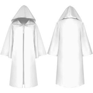 Unbranded (White, Adult XL) Star Wars Jedi Warrior Hooded Cloak Cape Robe Costume Cosplay Unbranded (White, Adult XL) Star Wars Jedi Warrior Hooded Cloak Cape Robe Costume Cosplay