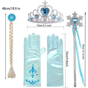 Unbranded (Set) Queen Snow Frozen Princess Elsa Dress Girls Christmas Party Costume Dressi Unbranded (Set) Queen Snow Frozen Princess Elsa Dress Girls Christmas Party Costume Dressi