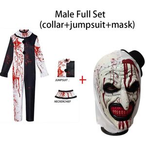 Unbranded (Male Full Set, XXL) Art The Clown Cosplay Costume Terrifierr 3 Bloody Outfits K Unbranded (Male Full Set, XXL) Art The Clown Cosplay Costume Terrifierr 3 Bloody Outfits K