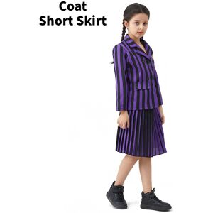 Unbranded (Purple, S) Wednesday Cosplay Addams Costume Set Academy Uniform Halloween Child Unbranded (Purple, S) Wednesday Cosplay Addams Costume Set Academy Uniform Halloween Child