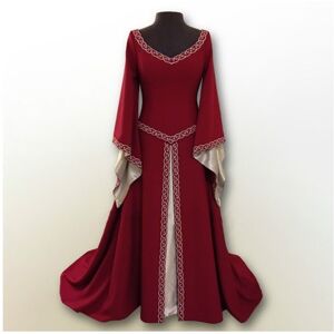 Unbranded (Red, 3XL) Womens Medieval Renaissance Vintage Gown Dress Halloween Cosplay Part Unbranded (Red, 3XL) Womens Medieval Renaissance Vintage Gown Dress Halloween Cosplay Part