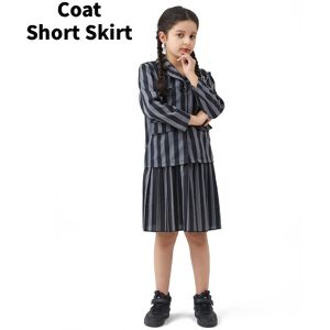 Unbranded (Grey, L) Cosplay Addams Wednesday Costume Set Academy Uniform Children Hallowee Unbranded (Grey, L) Cosplay Addams Wednesday Costume Set Academy Uniform Children Hallowee