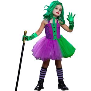 Unbranded (6-7Years) Halloween Kids Girls The Joker Clown Cosplay Costume Outfits Party Tu Unbranded (6-7Years) Halloween Kids Girls The Joker Clown Cosplay Costume Outfits Party Tu