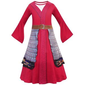 Unbranded (130cm) Mulan Hua Red Princess Fancy Dress Kids Cosplay Costume Halloween Outfit Unbranded (130cm) Mulan Hua Red Princess Fancy Dress Kids Cosplay Costume Halloween Outfit