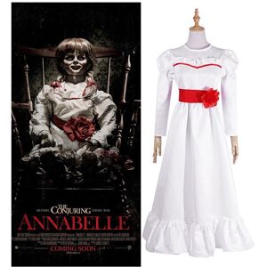 Unbranded (Adult-S) Creation Halloween Annabelle Horror Doll White Dress Cosplay Fancy Cos Unbranded (Adult-S) Creation Halloween Annabelle Horror Doll White Dress Cosplay Fancy Cos