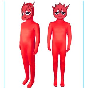 Unbranded (Red, 140cm) Sprunki Incredibox Cosplay Costume Costume Full Body Game Performan Unbranded (Red, 140cm) Sprunki Incredibox Cosplay Costume Costume Full Body Game Performan