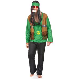 Rubies Green and black hippie costume for men Rubies Green and black hippie costume for men