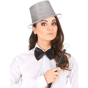 Rubies Adult silver glitter plastic top hat Rubies Adult silver glitter plastic top hat
