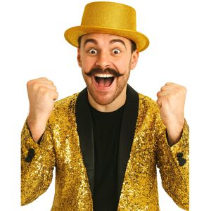 Rubies Adult gold glitter plastic top hat Rubies Adult gold glitter plastic top hat
