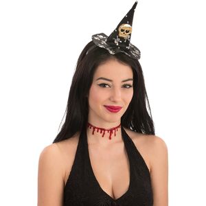 Rubies Halloween Skull Witch Hat Mini for Women Rubies Halloween Skull Witch Hat Mini for Women