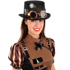 Rubies Steampunk felt top hat with glasses adult Rubies Steampunk felt top hat with glasses adult