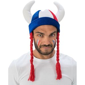 Rubies Gallic helmet with horns and blue, white and red braids Rubies Gallic helmet with horns and blue, white and red braids