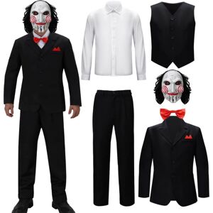 Unbranded (Full Set, S) Billy Puppet Cosplay Costume For Adult Horror Movie Halloween Part Unbranded (Full Set, S) Billy Puppet Cosplay Costume For Adult Horror Movie Halloween Part