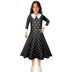 Unbranded (9-10Years) Wednesday Addams Family Girls Long Sleeve Cosplay Costume Fancy Dres Unbranded (9-10Years) Wednesday Addams Family Girls Long Sleeve Cosplay Costume Fancy Dres