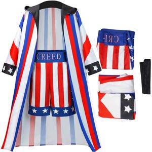 Unbranded (XL) Iii Creed Adonis Cosplay Costume Boxing Cloak Set Halloween Fans Carnival S Unbranded (XL) Iii Creed Adonis Cosplay Costume Boxing Cloak Set Halloween Fans Carnival S