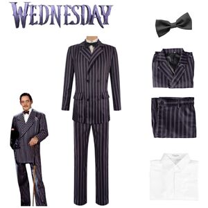 Unbranded (L) Addams The Family Gomez Addams Cosplay Costume Halloween Carnival Outfits Su Unbranded (L) Addams The Family Gomez Addams Cosplay Costume Halloween Carnival Outfits Su