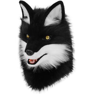 Unbranded Animal Head Mask with Movable Mouth, Plush Faux Fur, Black and White Costume Pro Unbranded Animal Head Mask with Movable Mouth, Plush Faux Fur, Black and White Costume Pro