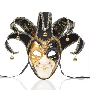 Unbranded Venetian Mask for Men and Women, Black Carnival Masquerade Face Mask for Hallowe Unbranded Venetian Mask for Men and Women, Black Carnival Masquerade Face Mask for Hallowe