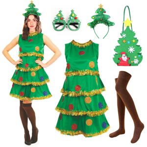 Unbranded (M) Christmas Tree Elf Adult Cosplay Costume Dress Party Performance Gift Stage Unbranded (M) Christmas Tree Elf Adult Cosplay Costume Dress Party Performance Gift Stage